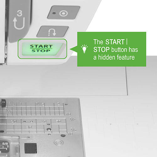 Janome start stop button